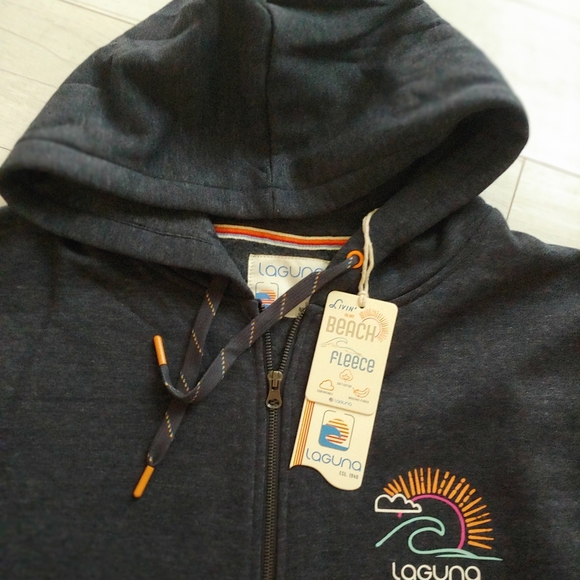 Laguna NEW mens Beach Fleece Full Zip Jacket - Picture 6 of 10